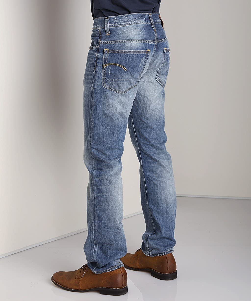 G-Star 3301 Straight Memphis Denim Vaqueros envejecidos claros