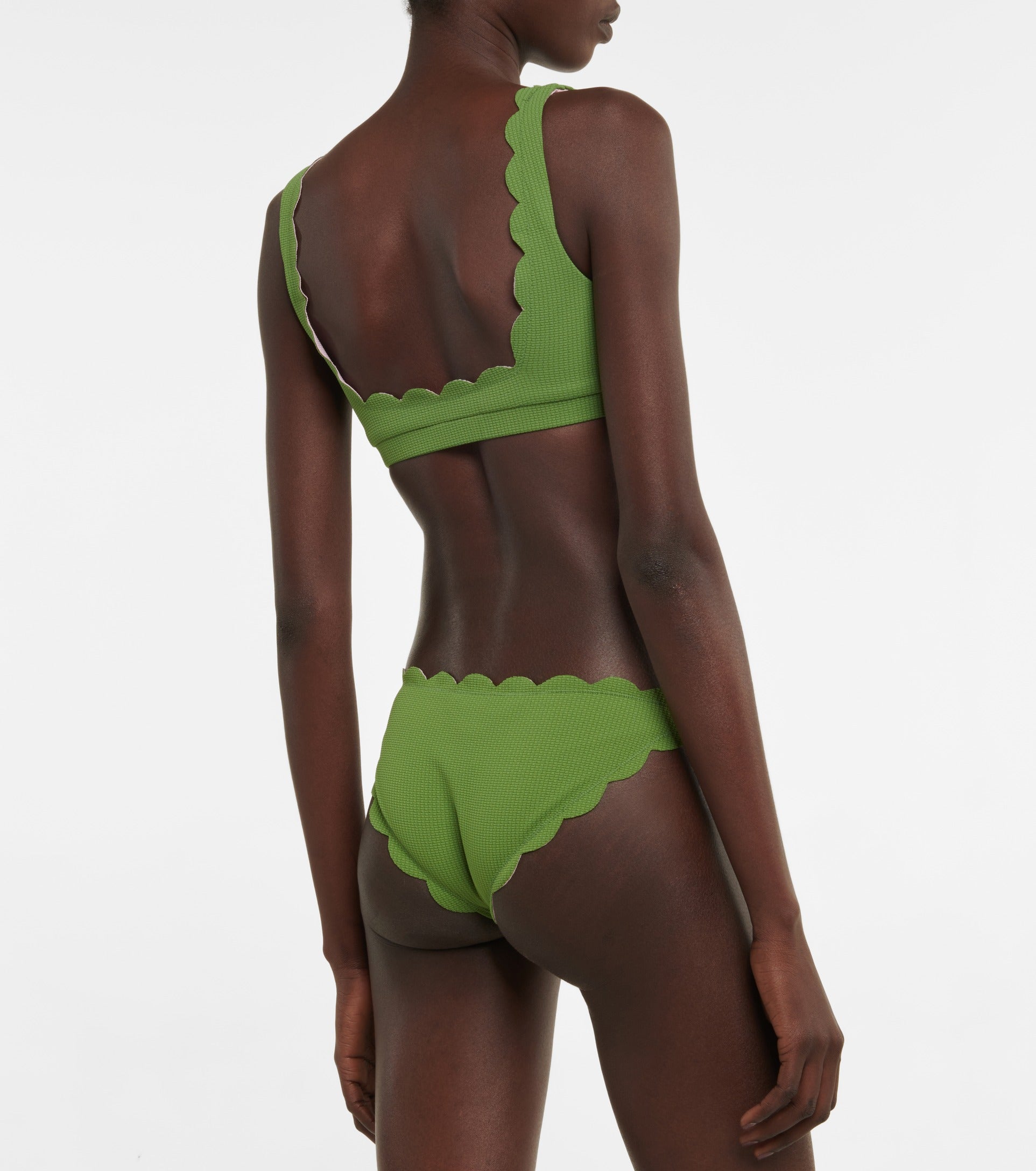 Marysia Antibes Reversible Bikini Bottoms in Green/Pink - House Of Huntington