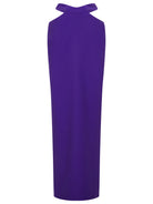 MONOT Cut-out Waist Back Slit Purple Maxi Skirt - House Of Huntington