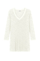Pain De Sucre Cream Lace Coverup Beach V Neck Dress in WHITNEY - House Of Huntington