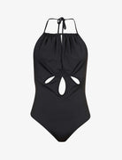 SELF-PORTRAIT Black Cut-Out Halterneck Swimsuit - House Of Huntington