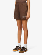 SPORTY & RICH Sunset Tower Hotel Chocolate Brown Gym Shorts - House Of Huntington