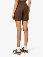 SPORTY & RICH Sunset Tower Hotel Chocolate Brown Gym Shorts - House Of Huntington