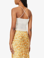Reformation Cream Jodie Open Knit Tank Top - House Of Huntington