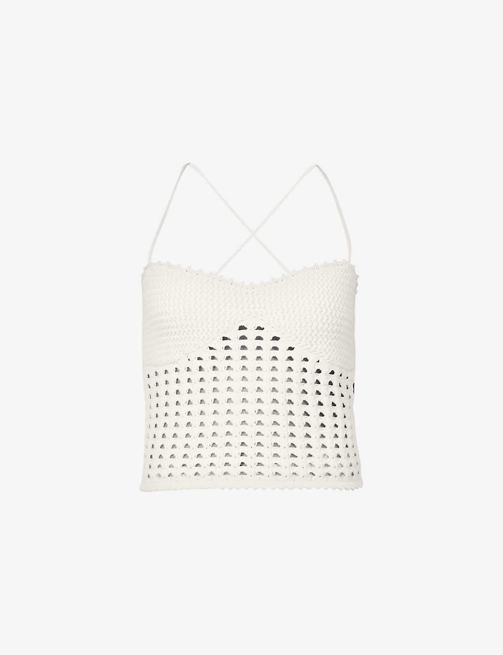 Reformation Cream Jodie Open Knit Tank Top - House Of Huntington