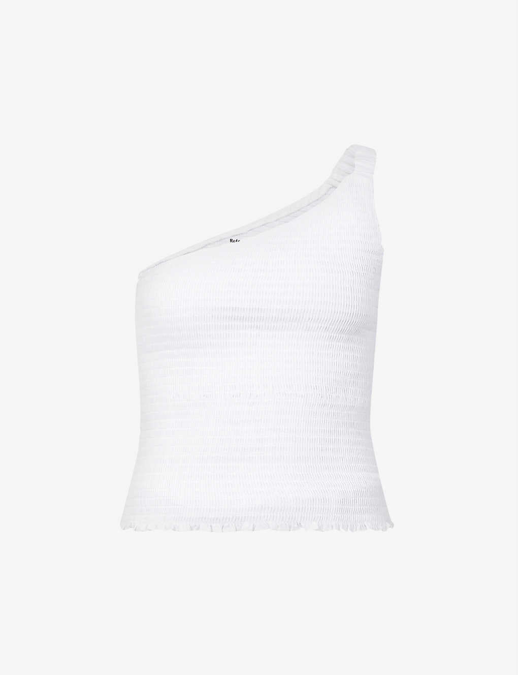 Holly One Shoulder Smocked Linen Top