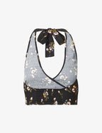 Reformation Lorin Floral-Print Halterneck Top - House Of Huntington