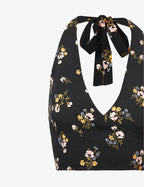 Reformation Lorin Floral-Print Halterneck Top - House Of Huntington