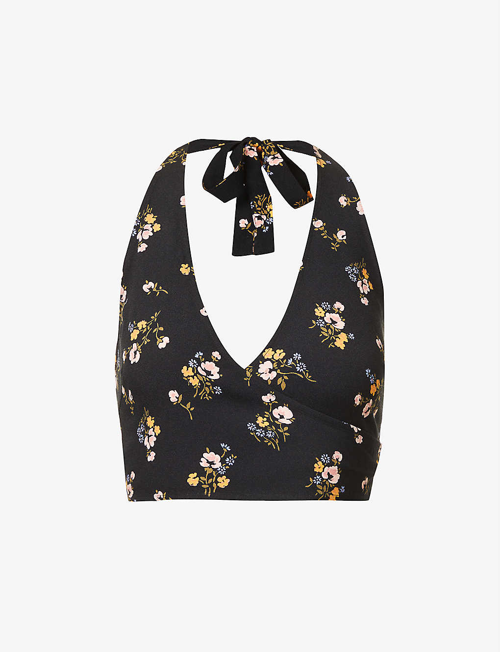 Lorin Floral Print Halterneck Top