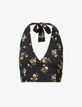 Reformation Lorin Floral-Print Halterneck Top - House Of Huntington