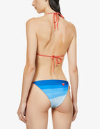 CASABLANCA Tennis Club Wave Print High Rise Bikini Bottoms - House Of Huntington