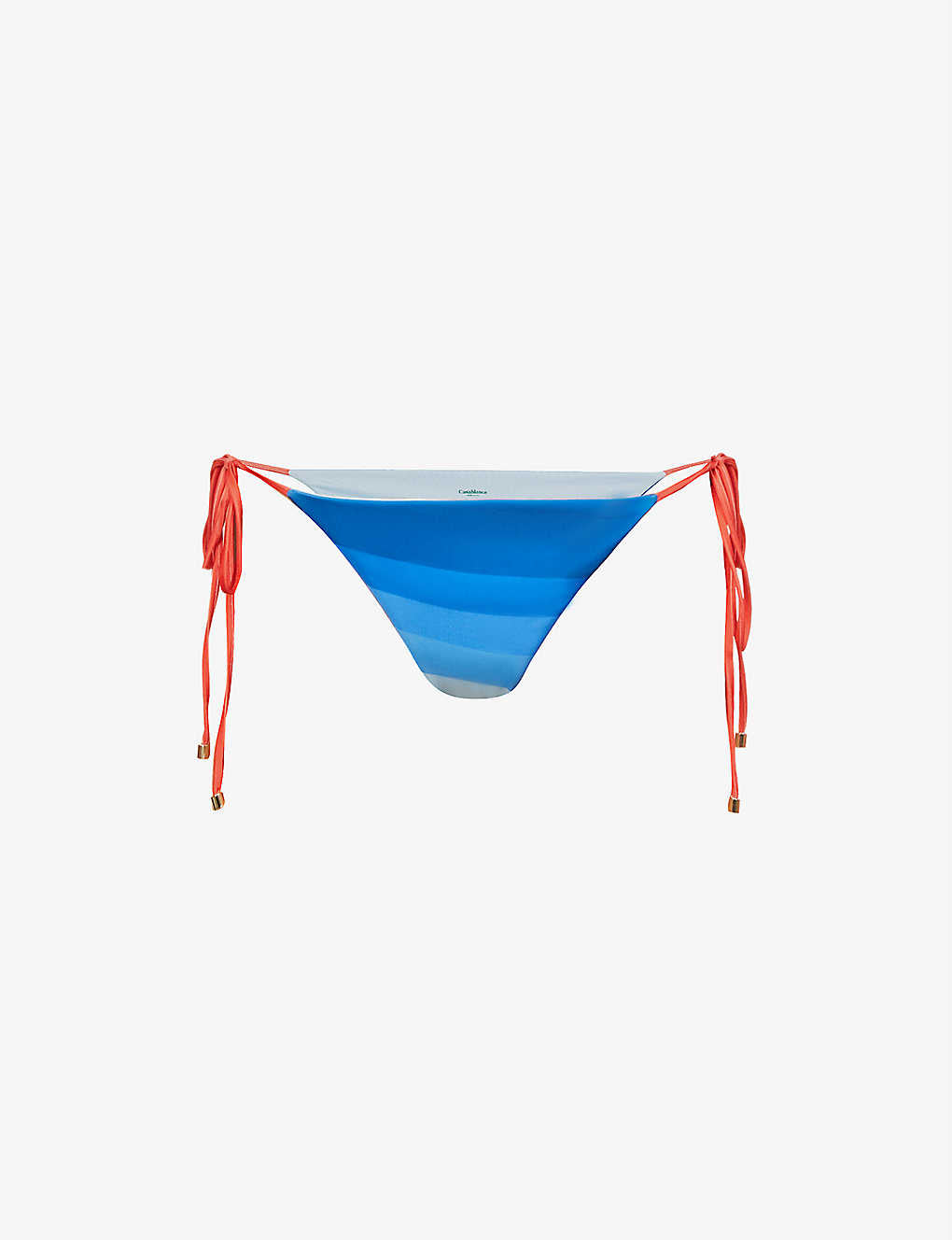 CASABLANCA Tennis Club Wave Print High Rise Bikini Bottoms - House Of Huntington