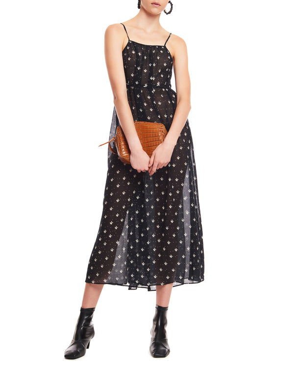 Rixo London Misty Black Ditsy Floral Print Summer Wrap Dress - House Of Huntington
