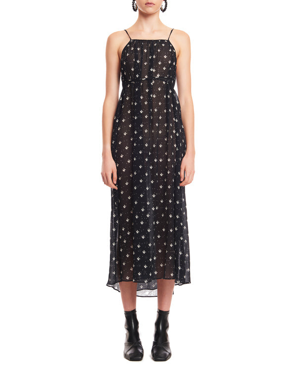 Rixo London Misty Black Ditsy Floral Print Summer Wrap Dress - House Of Huntington
