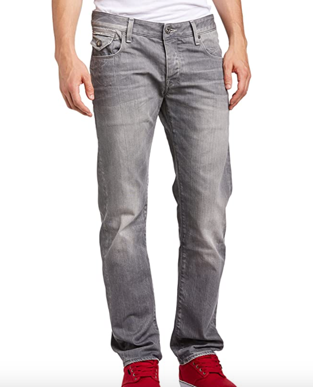 G-Star Morris Low Straight Dust Denim 灰色牛仔裤，意大利制造