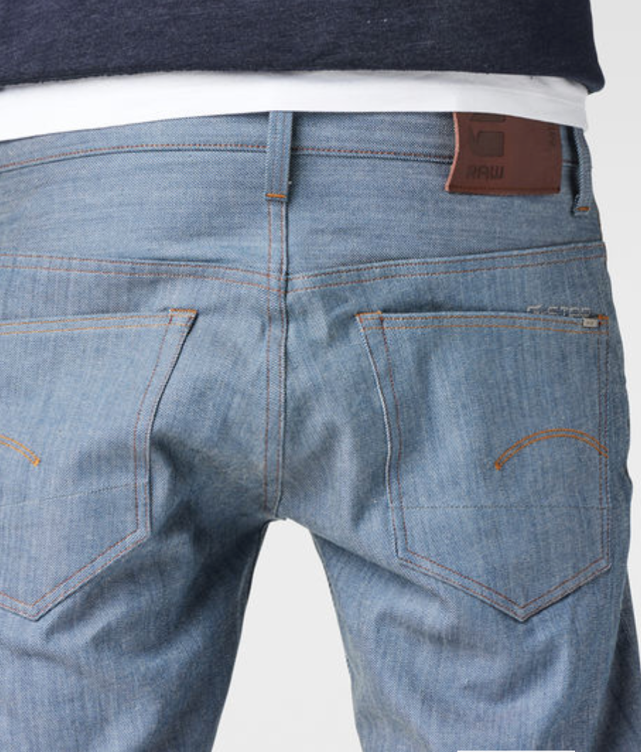 G-STAR 3301 جينز سيلفيدج مدبب 9 أونصة دنيم داست رمادي أزرق