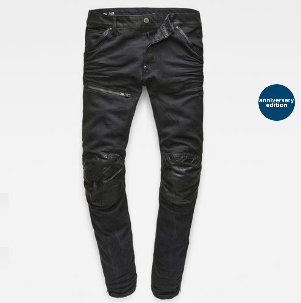 G-Star 5620 3D Slim Washed Out 3D Ruls Cobler Ageed Denim Jeans