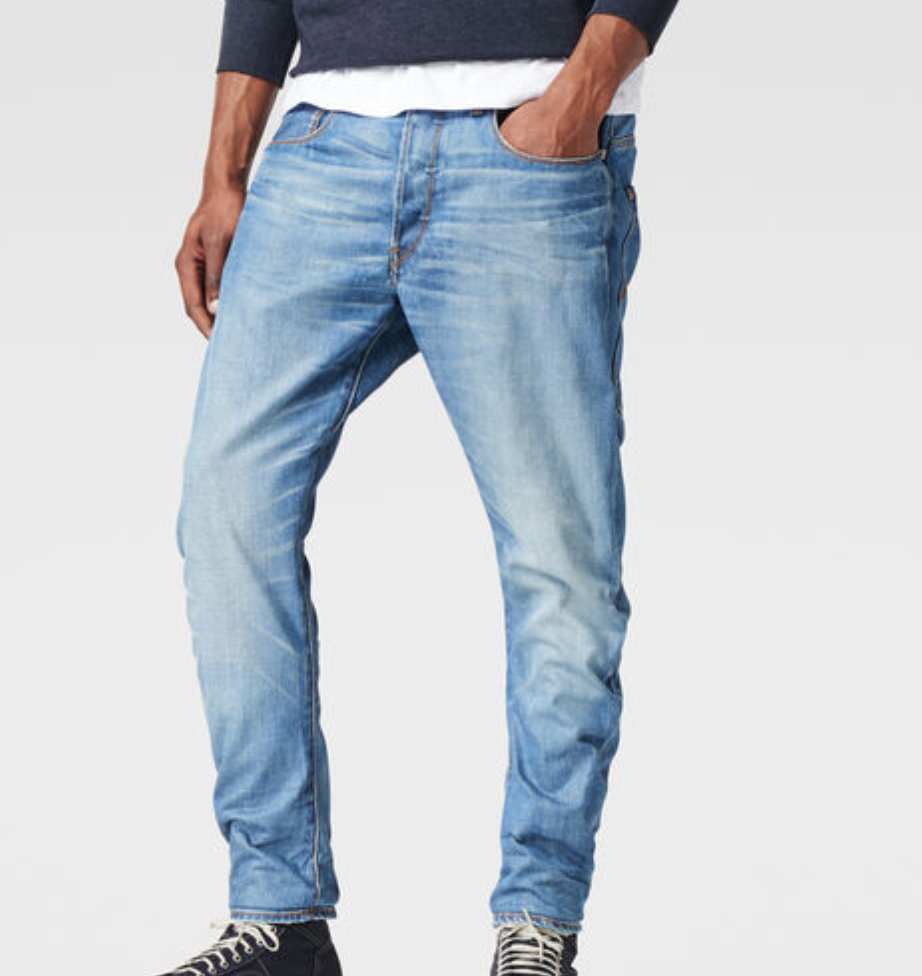 بنطلون جينز جي ستار نوع C 3D مدبب هايدريت دينم