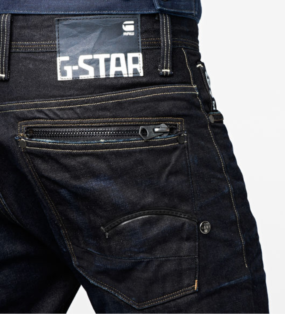 G-STAR Attacc Blue Straight Rate Denim Dark Aged Jeans