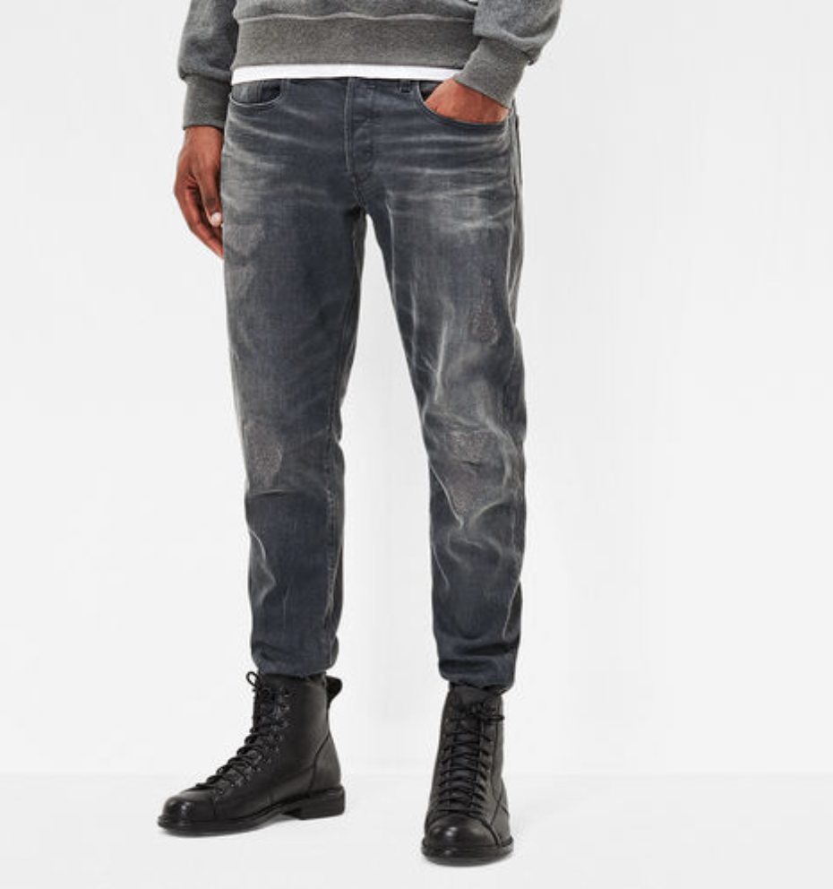 G-STAR 3301 Straight Ding Grey Stretch Denim Jeans