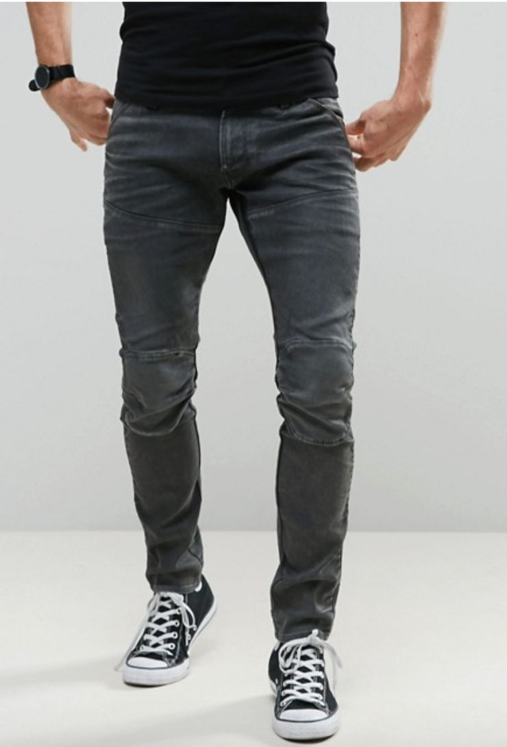 G-STAR 5620 Elwood Skinny 3D Loomer Grå Dark Aged Cobler Jeans