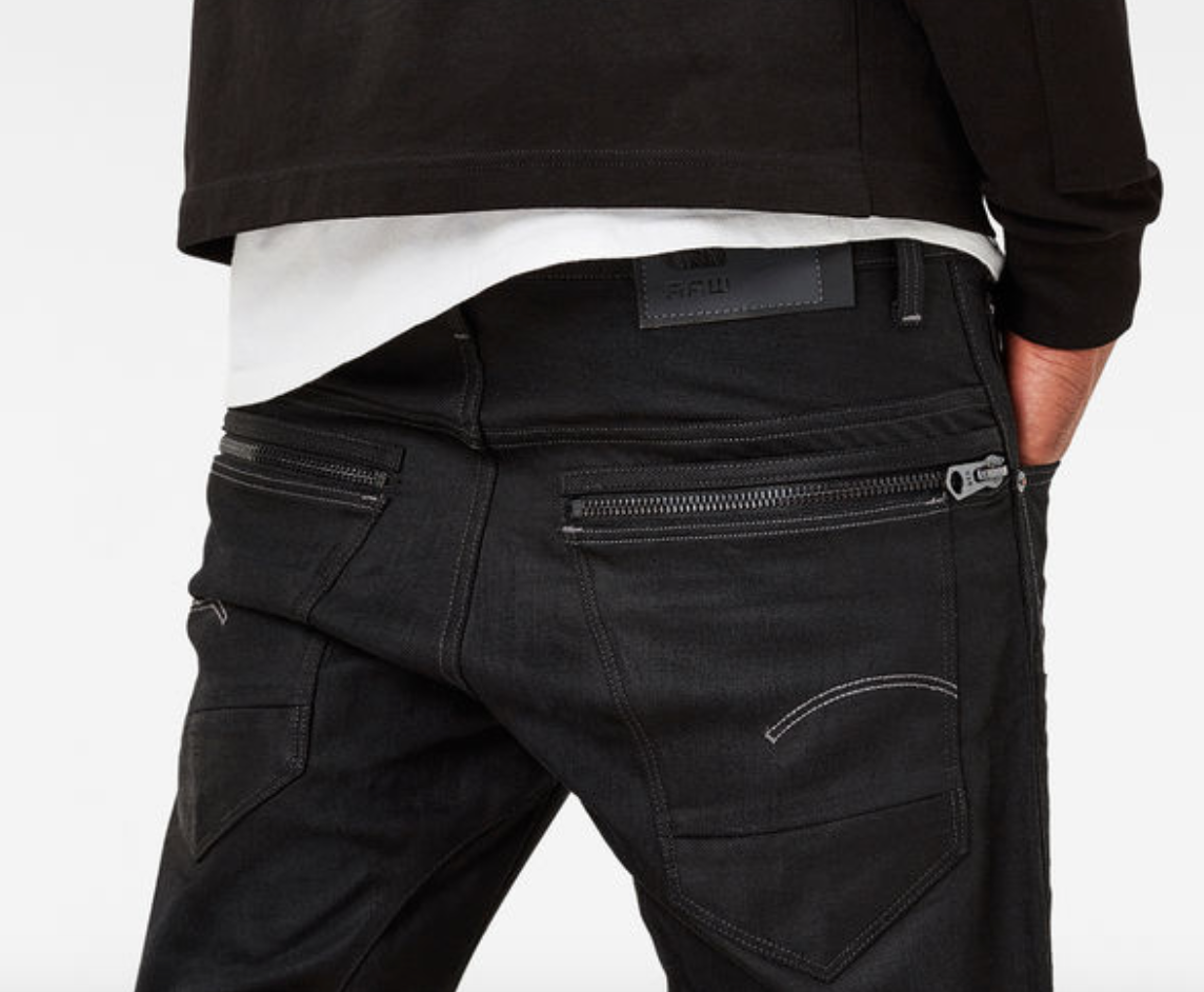 G-STAR Arc Zip 3D Slim Hoist Black Denim Medium Aged Jeans