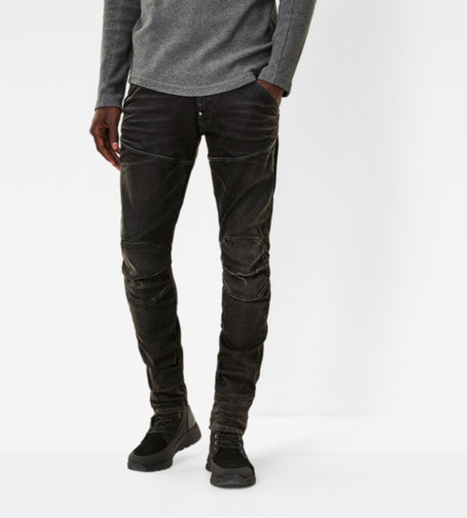 G-Star 5620 Elwood 3D Skinny Slander Black Super Stretch Dark Aged Jeans