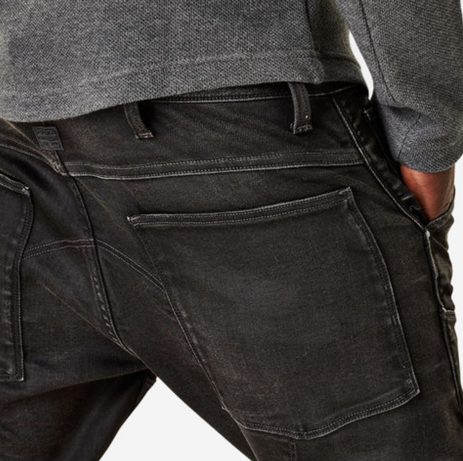 G-Star 5620 Elwood 3D Skinny Slander Black Super Stretch Dark Aged Jeans