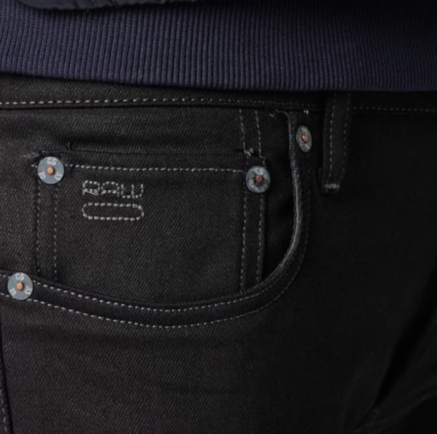 Jeans G-Star 3301 Super Slim Black Edington Denim 3D Raw