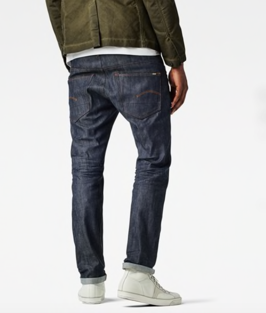 G-Star Selvedge 3301 Slim Red Listing Brigg Jeans Stretch Jeans