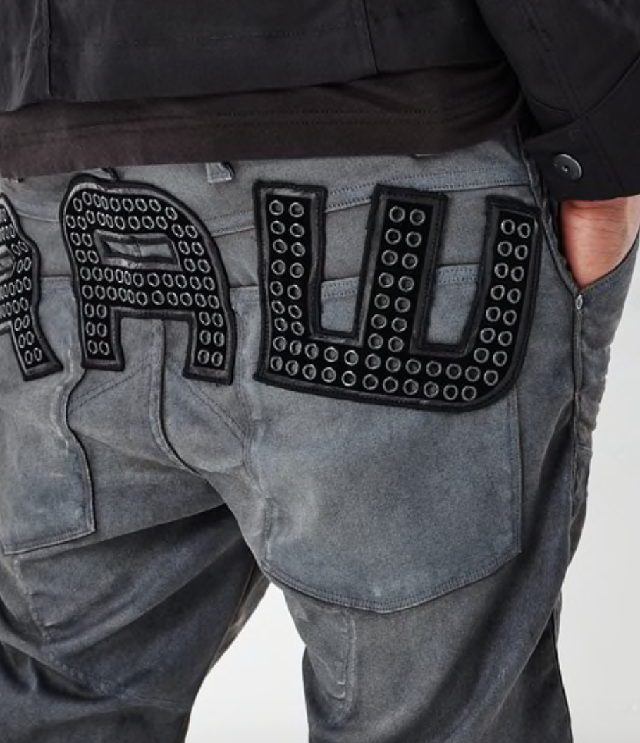 G-Star Raw 5620 3D 修身铆钉 IP Lommer 灰色深色做旧 Cobler 牛仔裤