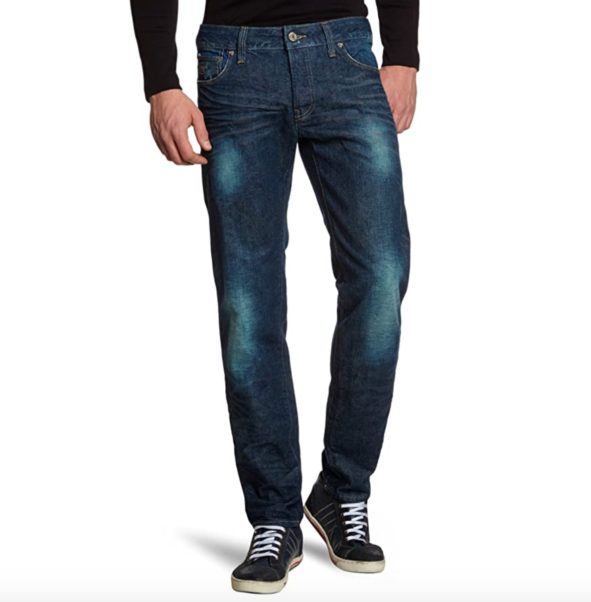 بنطلون جينز G-Star Selvedge 3301 أحمر منخفض مدبب بقائمة Hammer Dark Aged Denim Jeans
