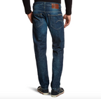 G-Star Selvedge 3301 Low Tapered Red Listing Hammer Dark Aged Denim Jeans