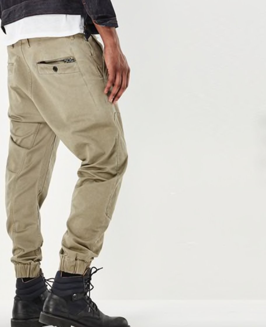 กางเกง G-Star Bronson Zip Tapered Cuffed Khaki Twill trousers