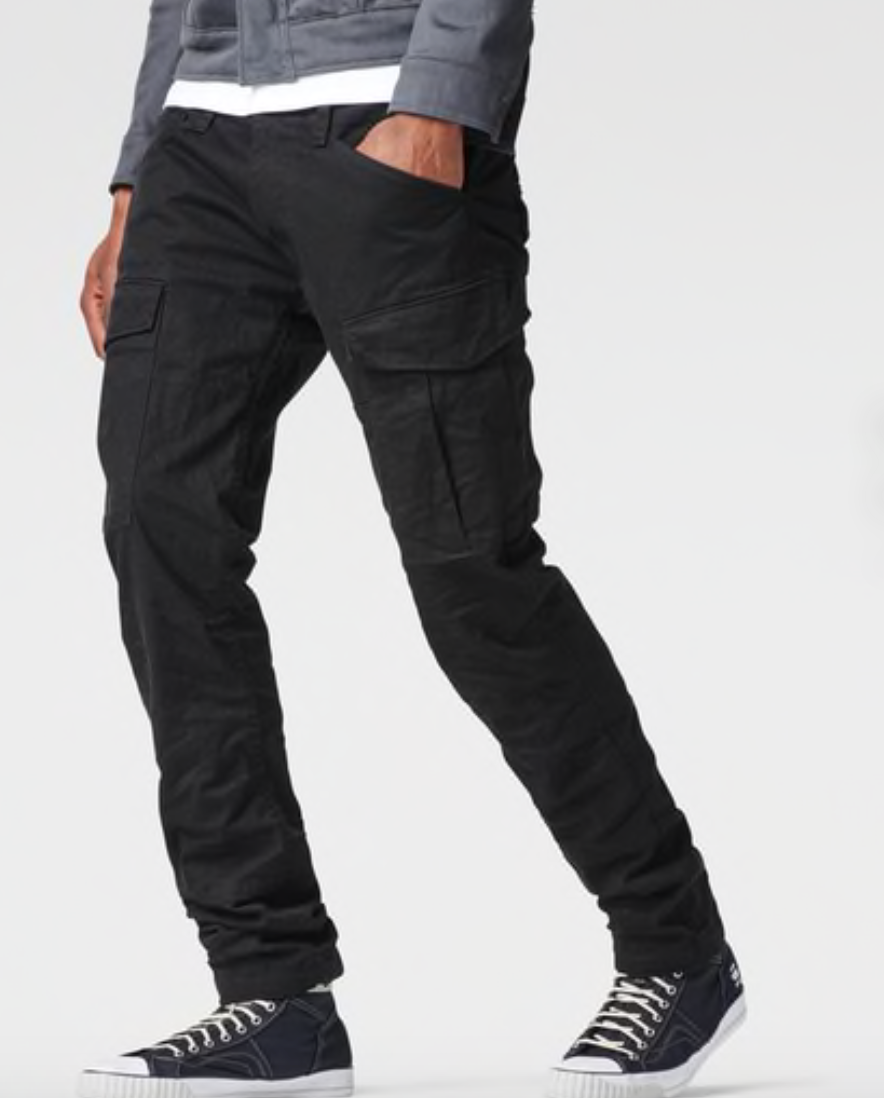 G-Star 黑色 Rovic 斜纹修身工装裤