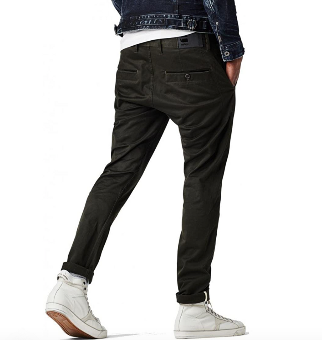 G-Star Bronson Slim Chino Bretelle Pantaloni Pantaloni verde oliva scuro Pantaloni