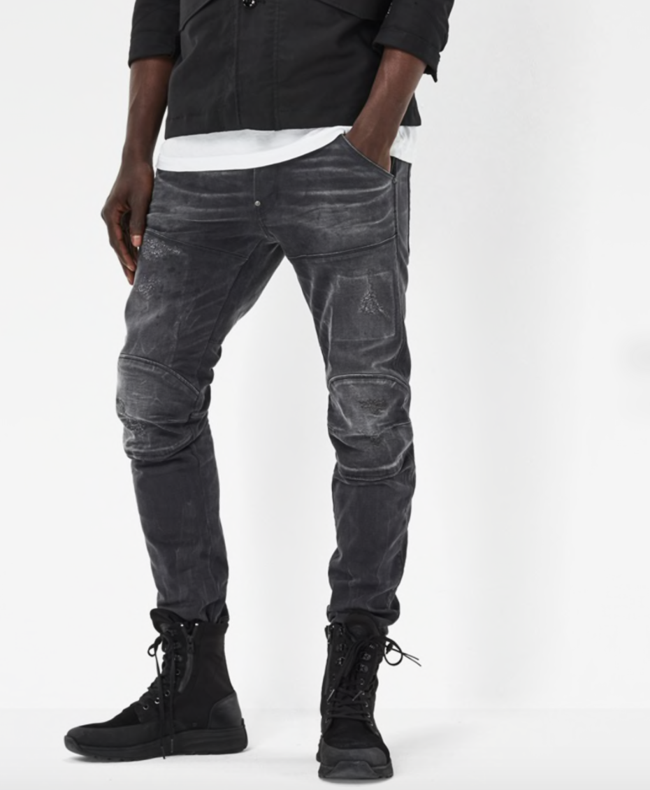 G-Star 5620 3D Slim Ding Grey Středně staré restaurované 92 džíny