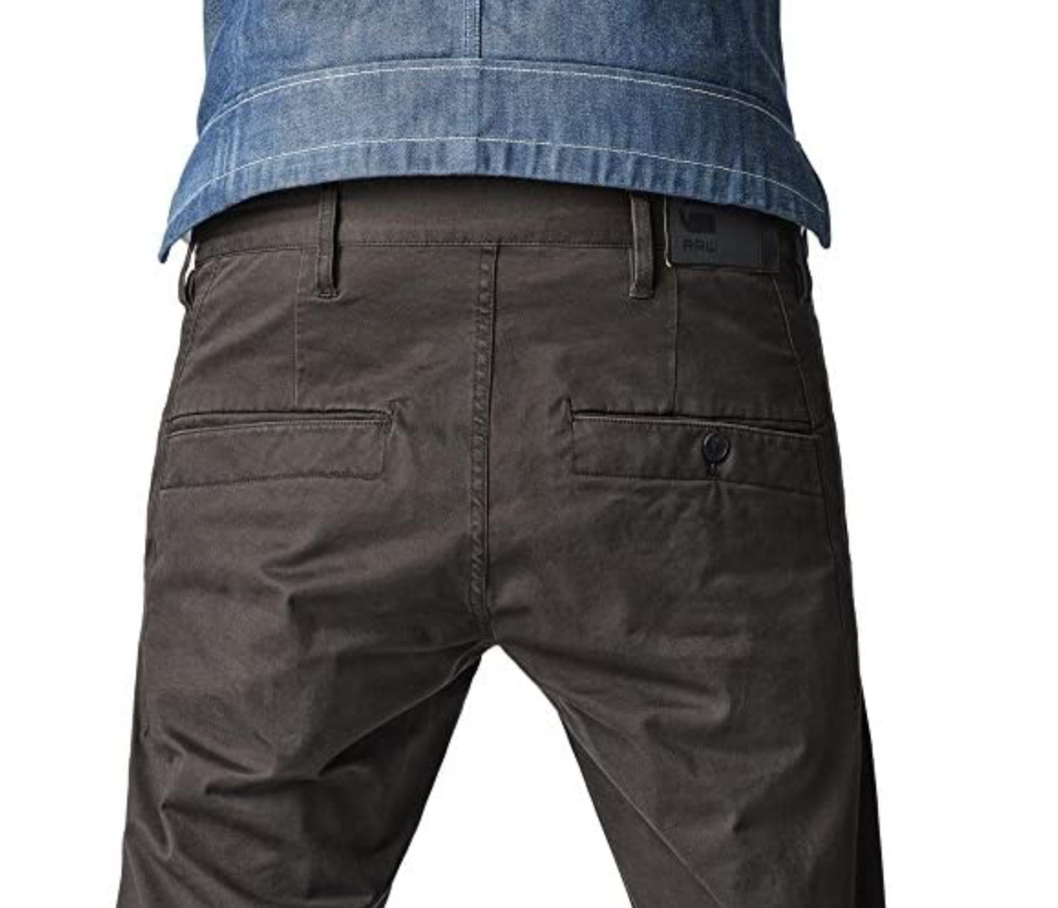 Kalhoty G-Star Valdo Bronson Chino Slim Raven Grey keprové kalhoty