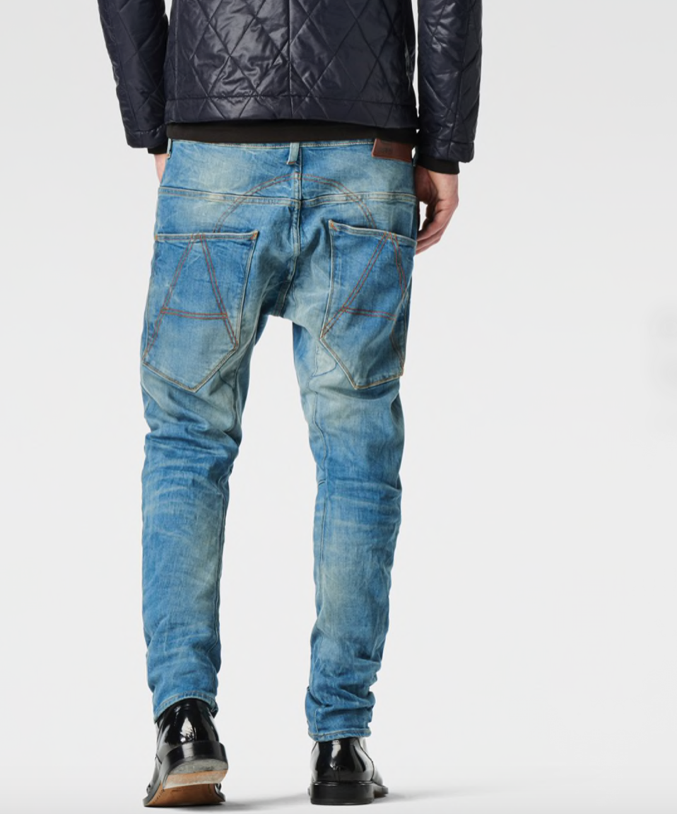 G-Star A Crotch 3D Tapered Cyclo Denim Light Aged Jeans