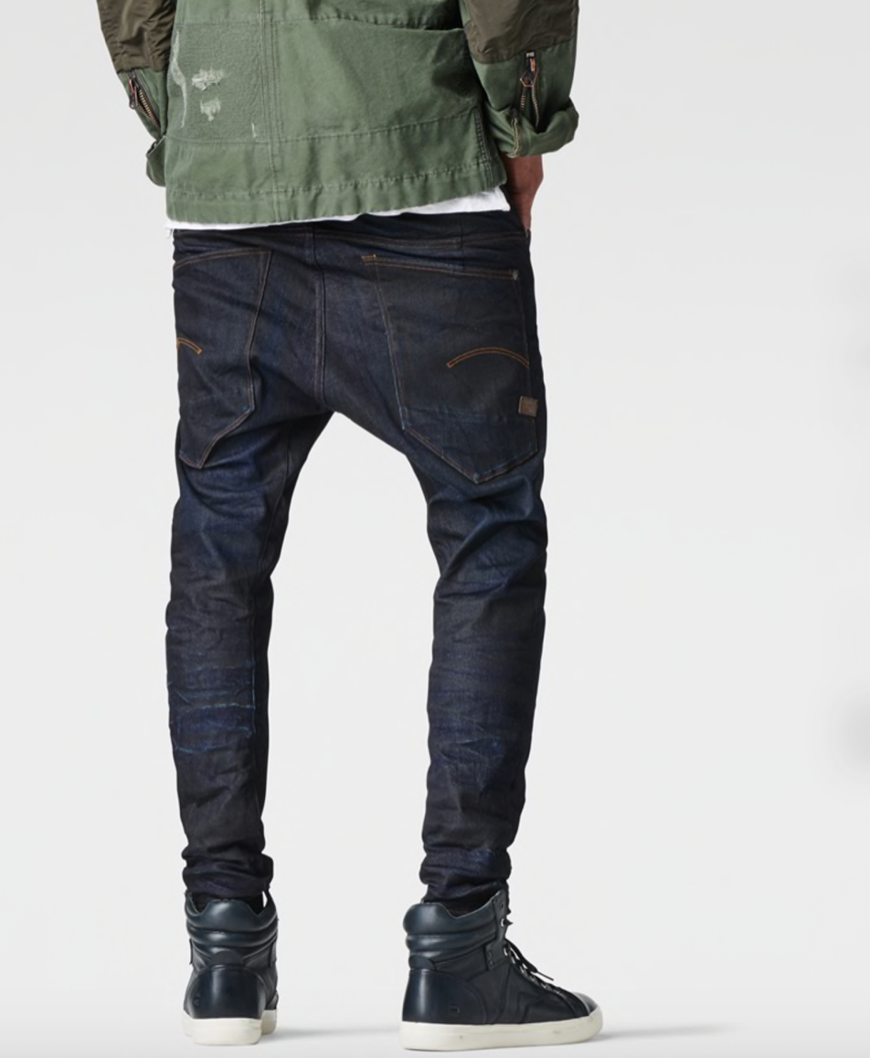 G-Star Type C Skinny Visor Denim Light Postarzane niebieskie dżinsy