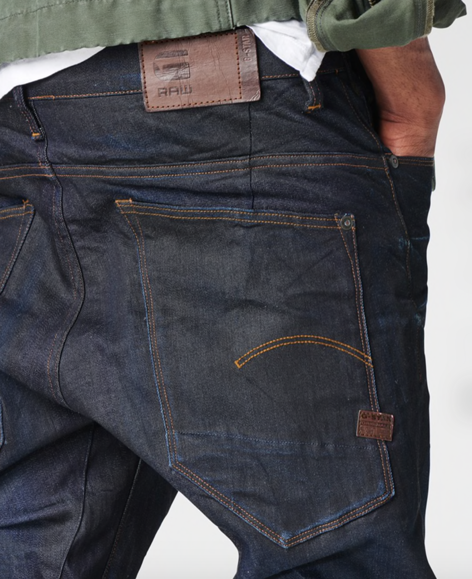 G-Star Type C Skinny Visor Denim Light Postarzane niebieskie dżinsy