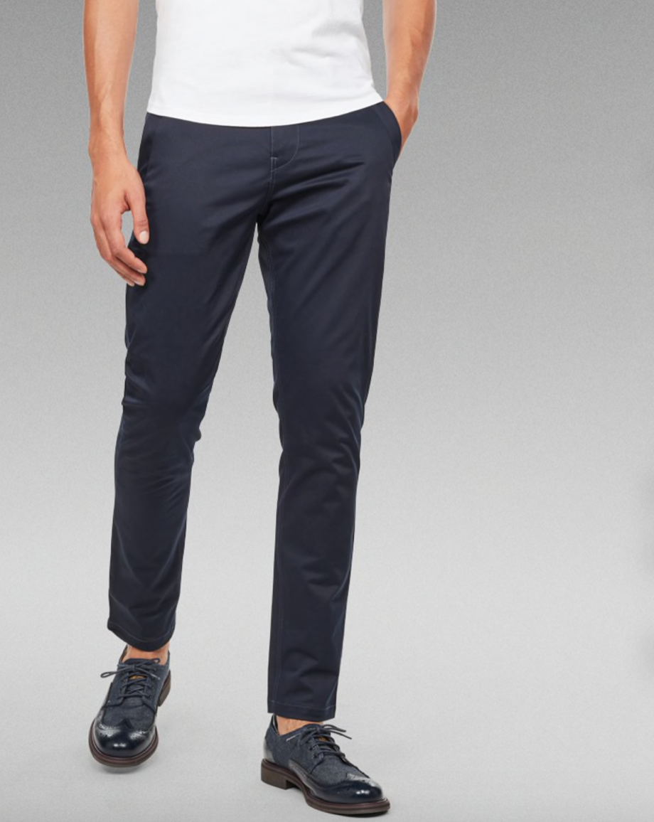 G Correct Bronson Slim Chino Mazarine Micro Twill Trousers Pants