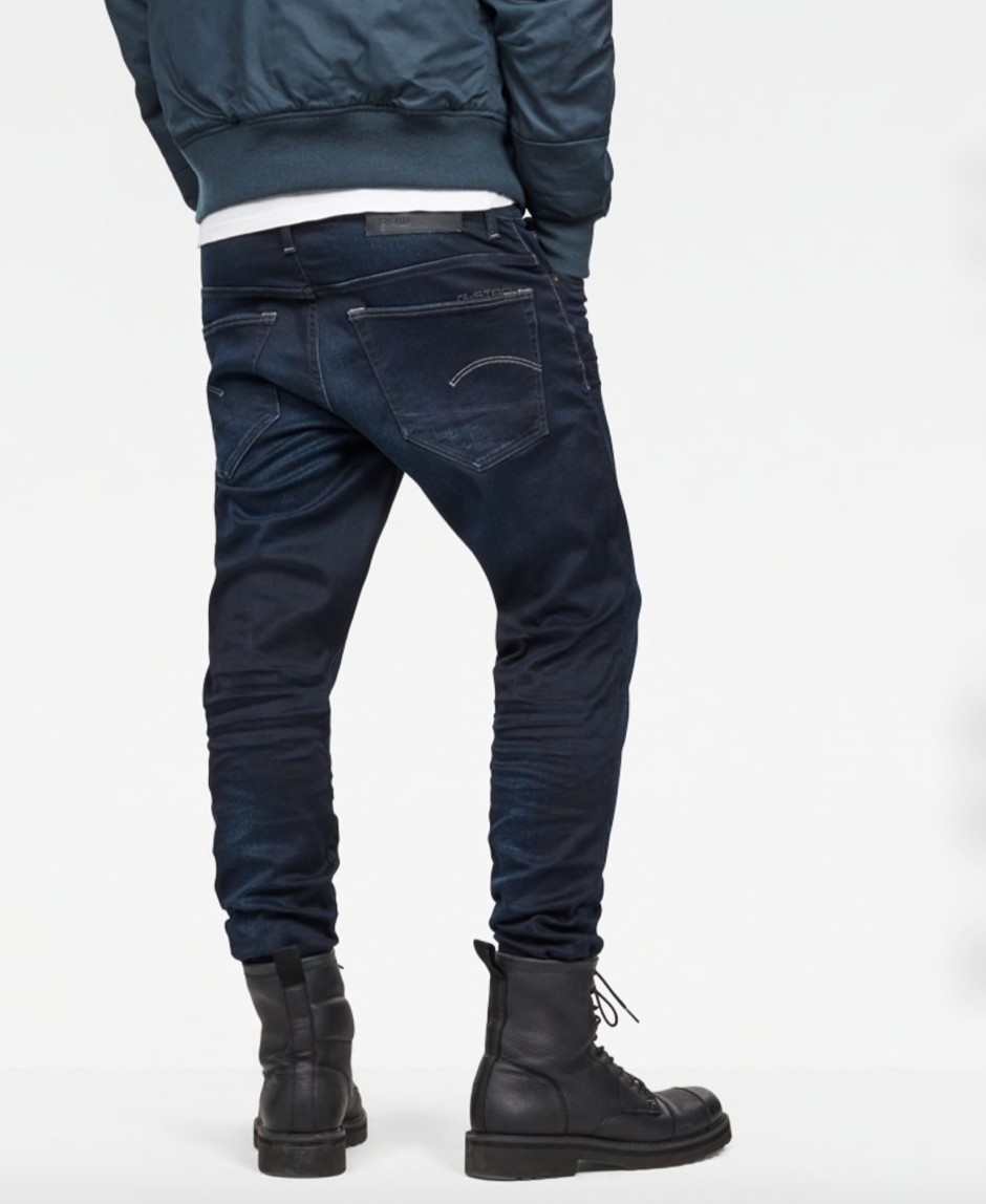 G-Star 3301 Tapered Slander Modré středně staré džíny