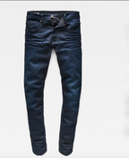 G-Star 3301 Fitnah Tirus Seluar Jeans Biru Sederhana