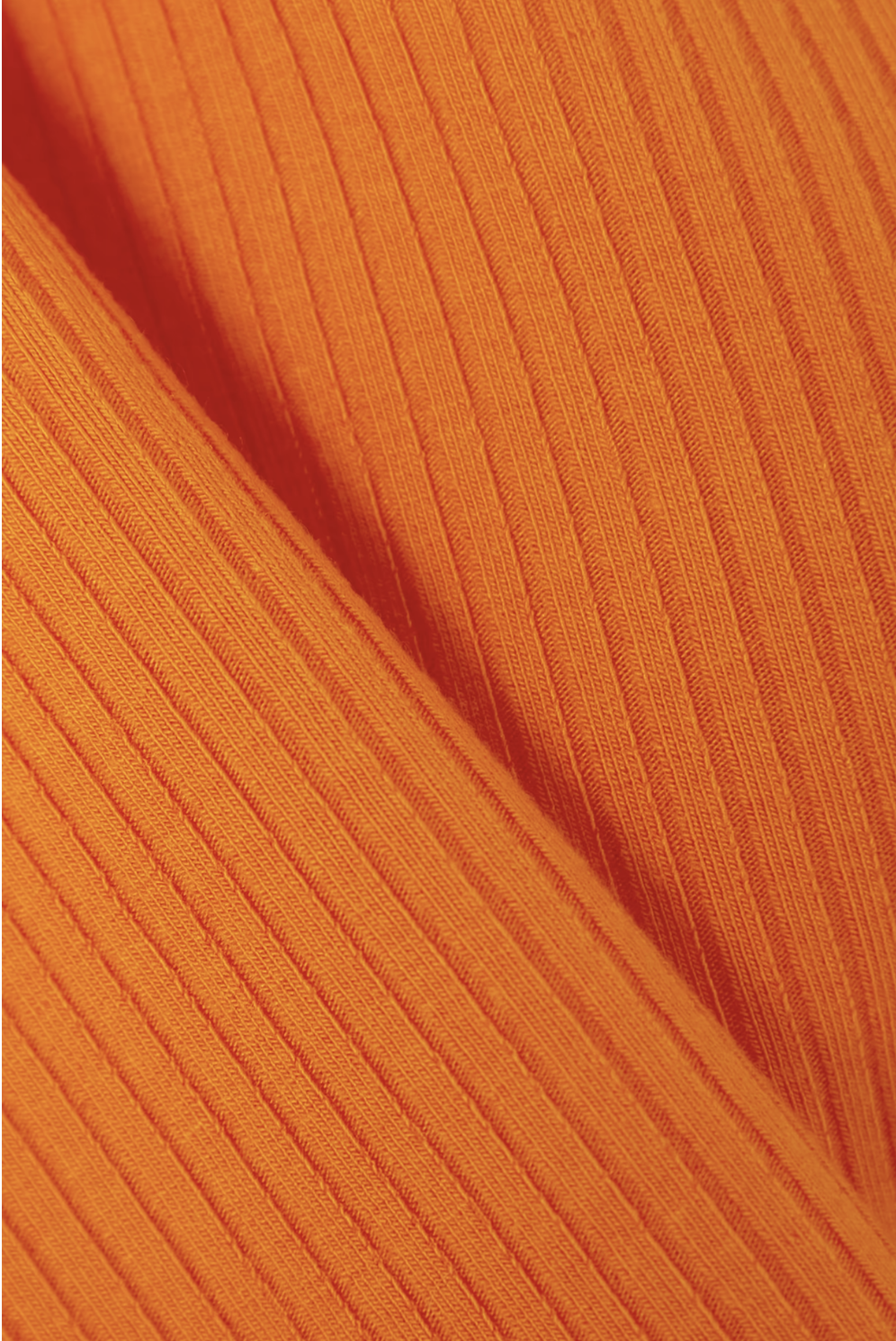 Reformation Aversa Cropped Ribbed Stretch-Knit Halterneck Top In Orange - House Of Huntington