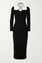 Reformation Alexei Cut Out Midi Dress in Black - House Of Huntington