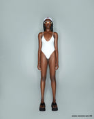 Naked Wolfe Blue Haven One Piece White Swimsuit - House Of Huntington