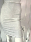 Alexandre Vauthier White Crystal Studded Bodycon Skirt - House Of Huntington