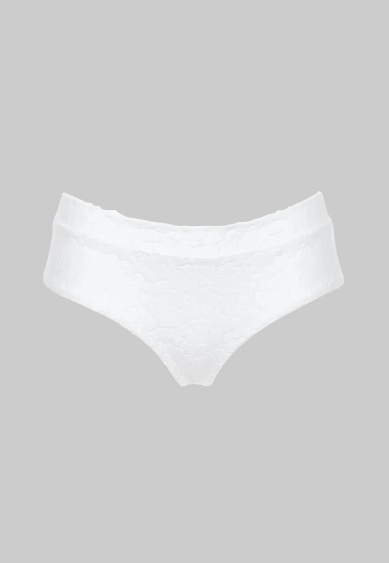 Pain De Sucre White Woven Bikini Bottom in Vence - House Of Huntington