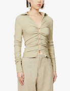 Jacquemus La Chemise Soffio Cut-Out Stretch-Woven Shirt - House Of Huntington